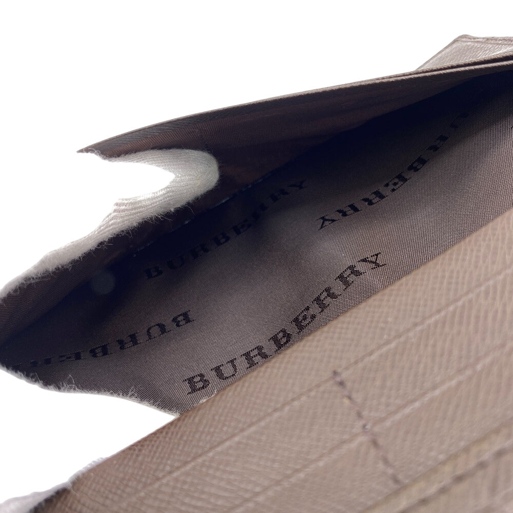 BURBERRY Long Wallet Purse Nylon, Leather Brown Nova Check