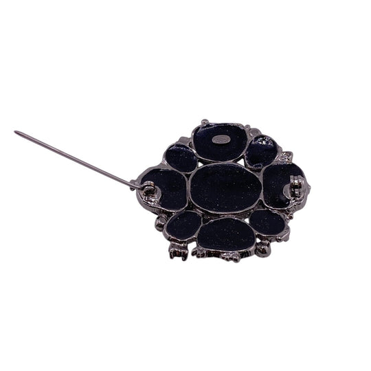 CHANEL Brooch C00V Metal, Resin black COCO Mark rhinestone Women Used Authentic