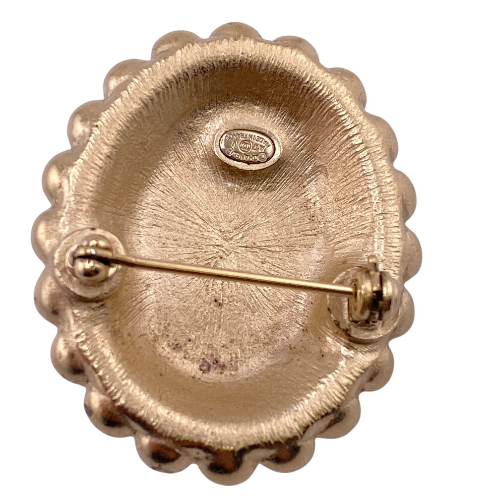 CHANEL Brooch A17V Pearl gold COCO Mark Women Used Authentic