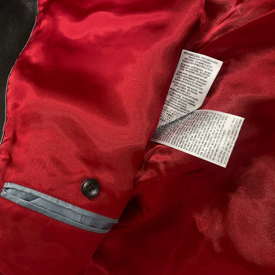 GUCCI Riders jacket 442668 Lambskin, Leather black TIGER EMBROIDERED BIKER JACKET mens 54 Used Authentic