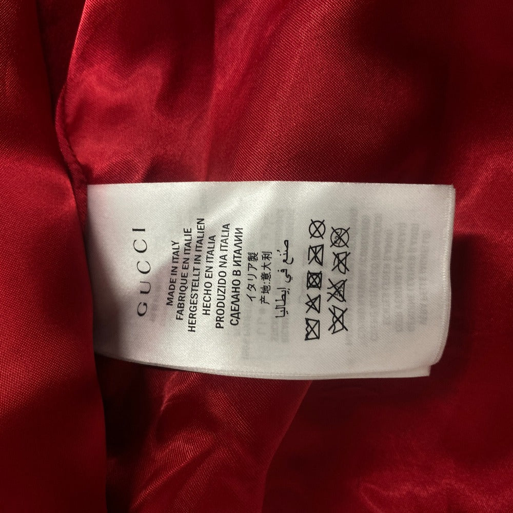 GUCCI Riders jacket 442668 Lambskin, Leather black TIGER EMBROIDERED BIKER JACKET mens 54 Used Authentic