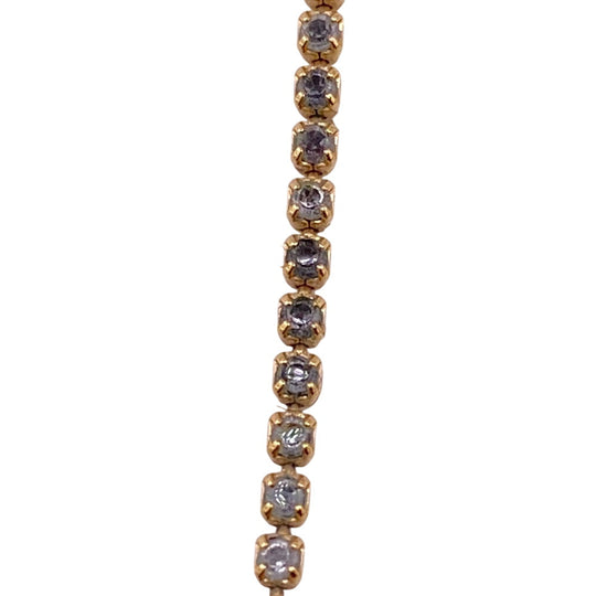 CELINE Necklace Metal, Stone gold Triomphe Sparkle Women Used Authentic