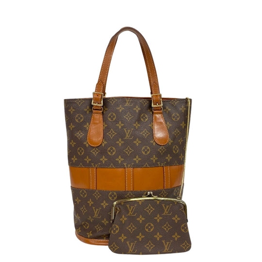 LOUIS VUITTON Tote Bag T42238 leather Brown Monogram BucketUSA