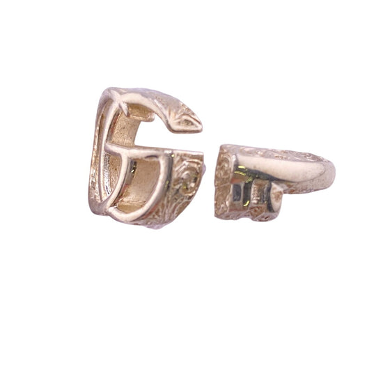 GUCCI Ring Silver925 Silver Double G Key ring Women(Unisex) Used Authentic