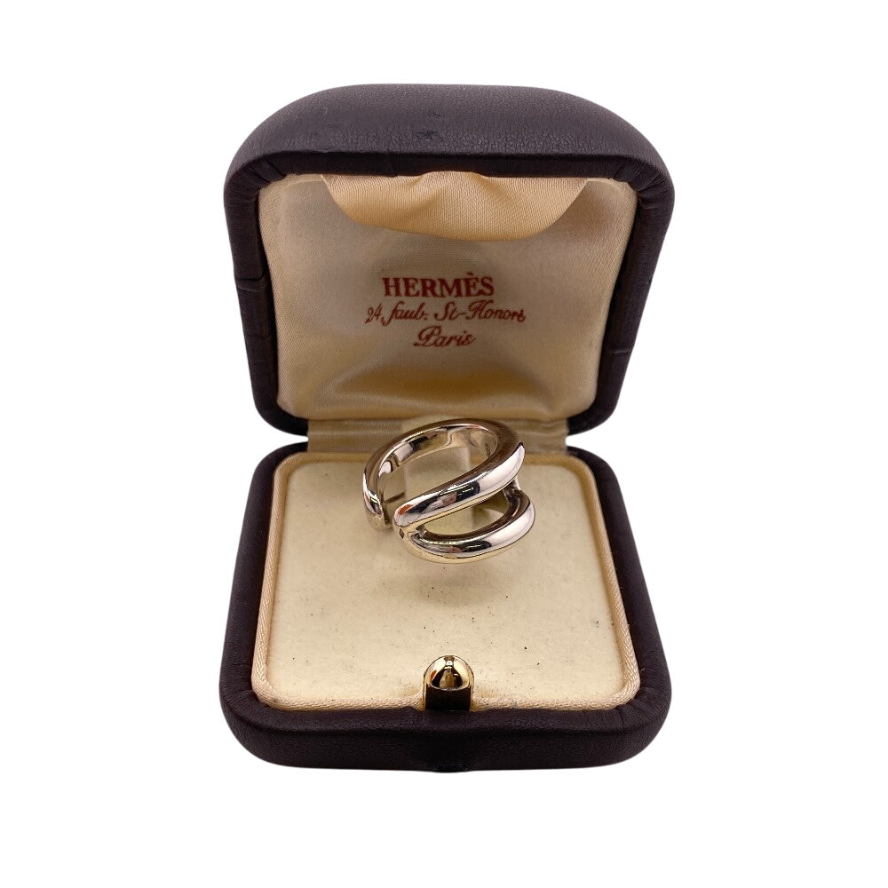 HERMES Ring Silver925 Silver Osmoz Women(Unisex) #51 Used Authentic