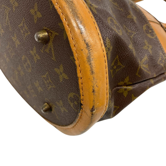 LOUIS VUITTON Tote Bag T42238 leather Brown Monogram Bucket USA Women Used Authentic