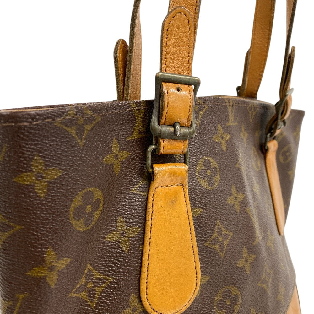 LOUIS VUITTON Tote Bag T42238 leather Brown Monogram Bucket USA Women Used Authentic