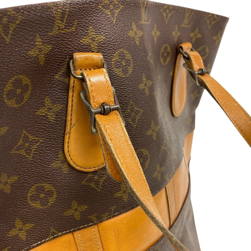 LOUIS VUITTON Tote Bag T42238 leather Brown Monogram Bucket USA Women Used Authentic