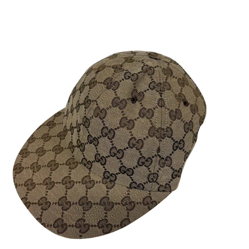 GUCCI cap 751400 canvas Brown 25 GG canvas mens(Unisex) S 57 Used Authentic