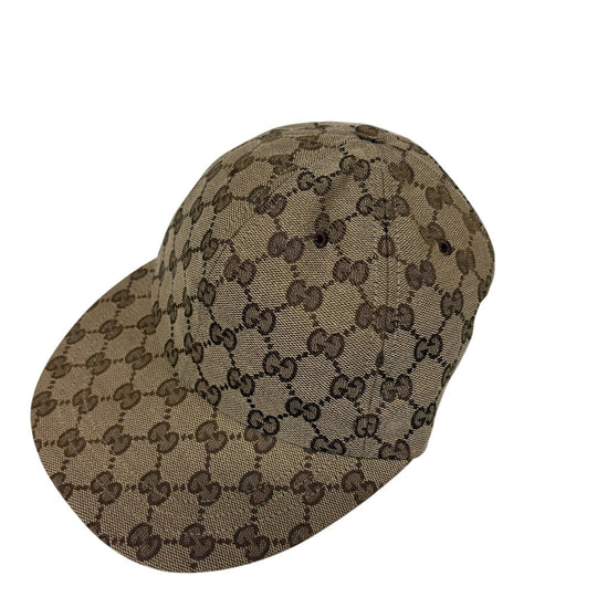 GUCCI cap 751400 canvas Brown 25 GG canvas mens(Unisex) S 57 Used Authentic