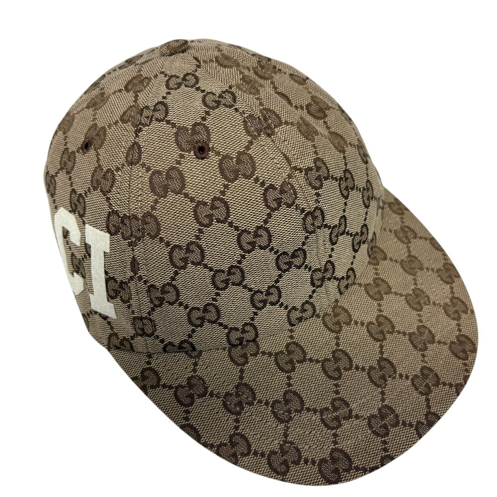 GUCCI cap 751400 canvas Brown 25 GG canvas mens(Unisex) S 57 Used Authentic
