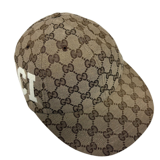 GUCCI cap 751400 canvas Brown 25 GG canvas mens(Unisex) S 57 Used Authentic