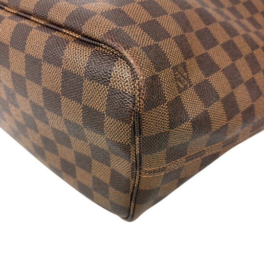 LOUIS VUITTON Tote Bag N41603 leather Brown Damier Neverfull MM Women Used Authentic