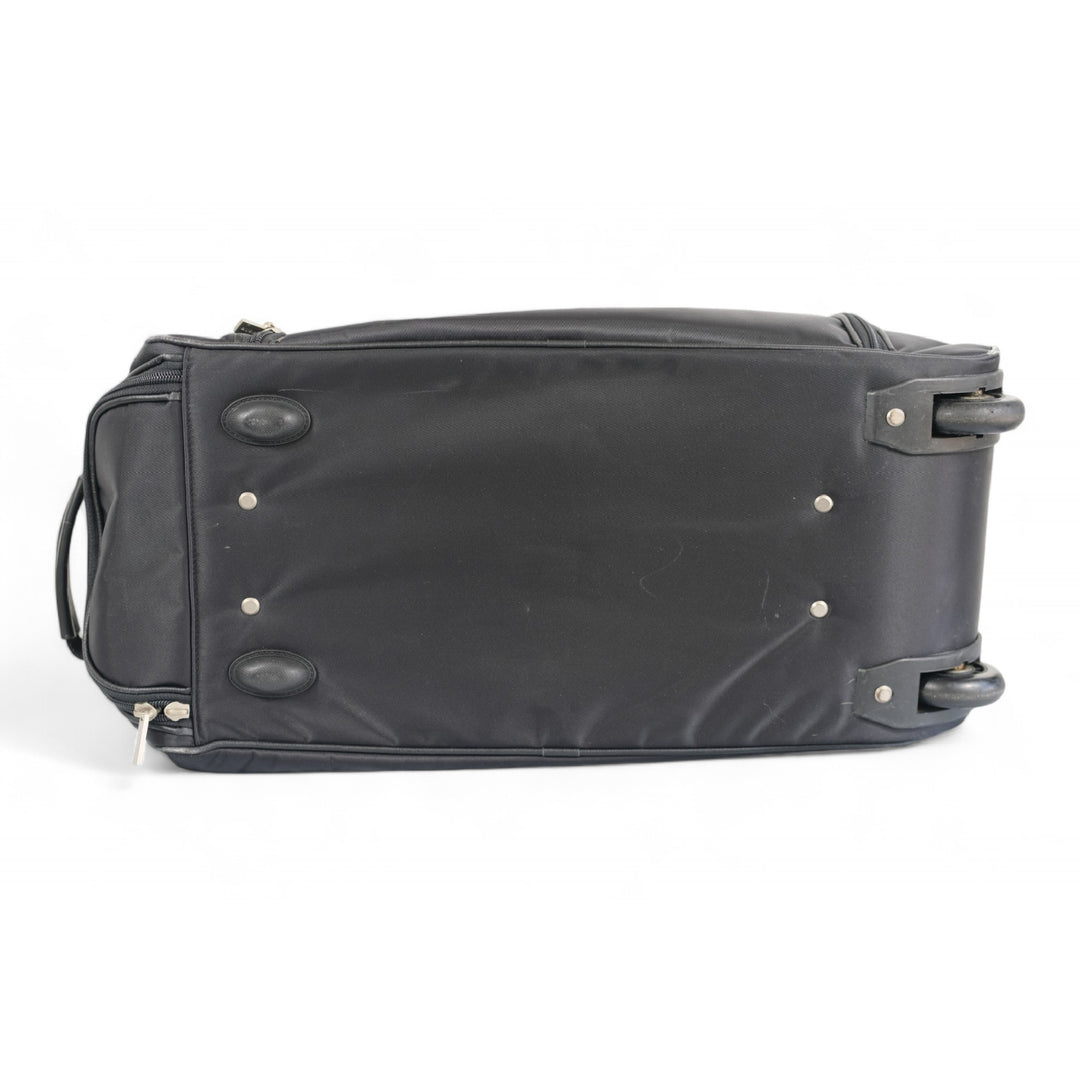 Burberry Golf Travel Bag Black Nylon Unisex Rolling Luggage Carry-On Tote