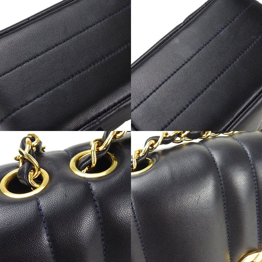 CHANEL Shoulder Bag A05292 lambskin Navy COCO Mark