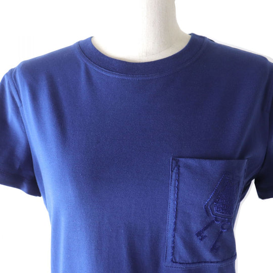 HERMES one piece cotton blue 34