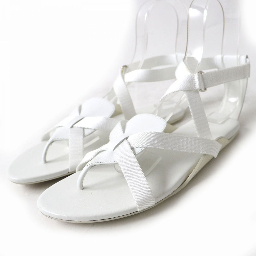 HERMES Sandals leather white 38