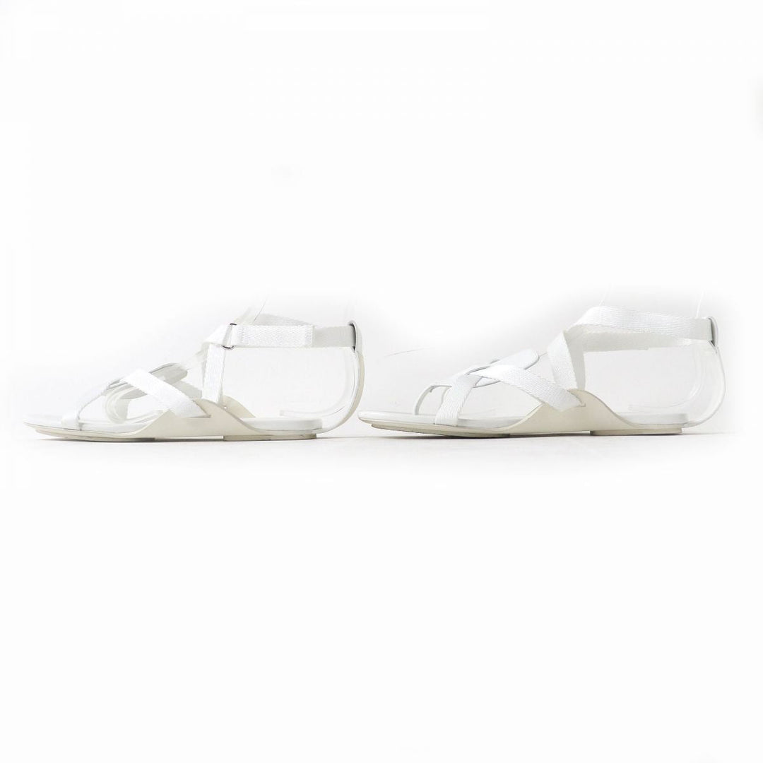 HERMES Sandals leather white 38