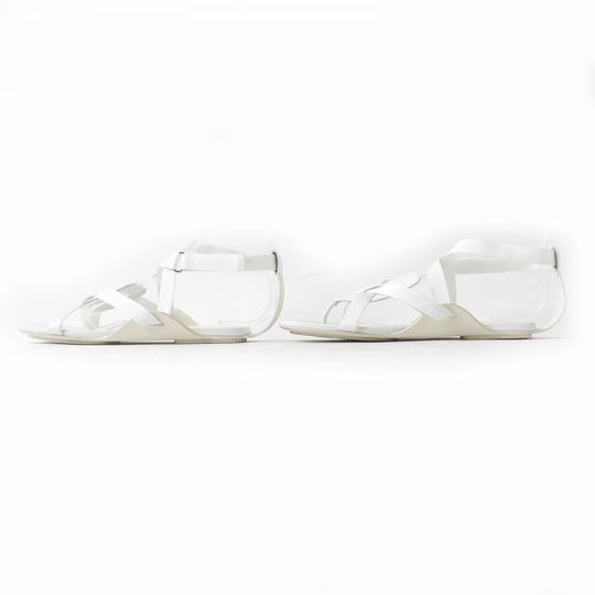 HERMES Sandals leather white 38