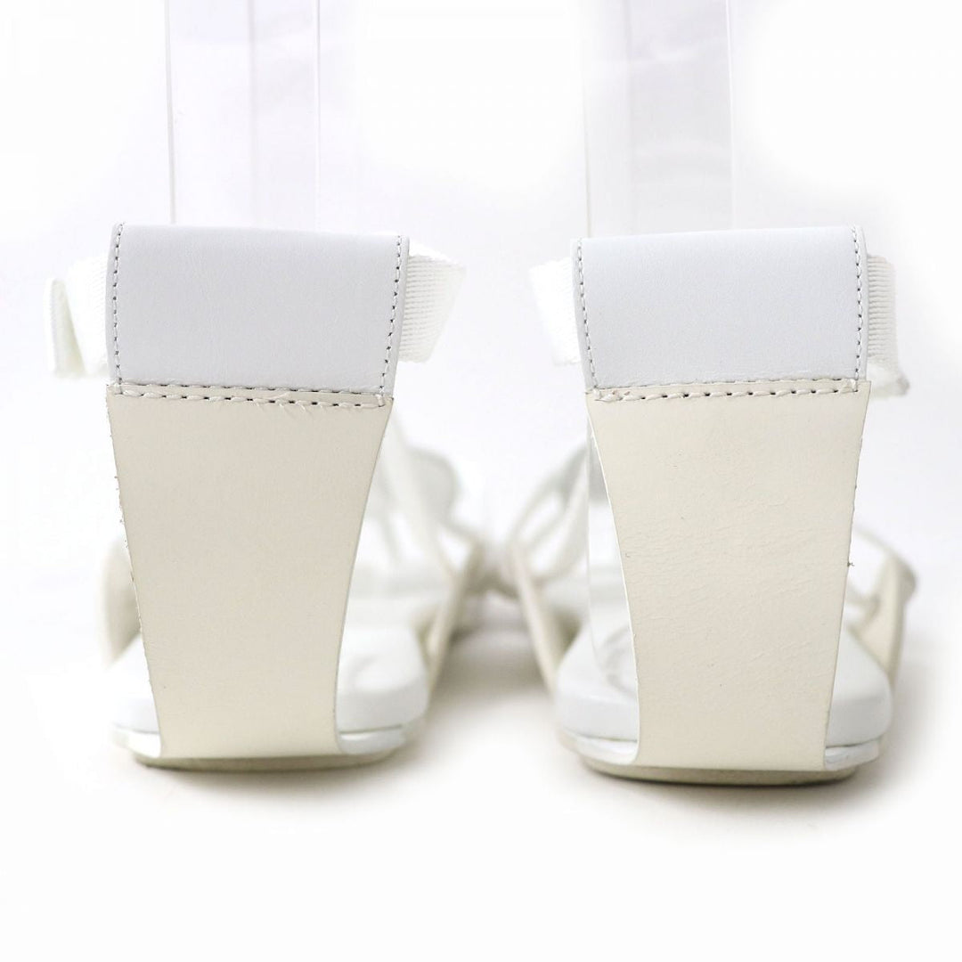 HERMES Sandals leather white 38