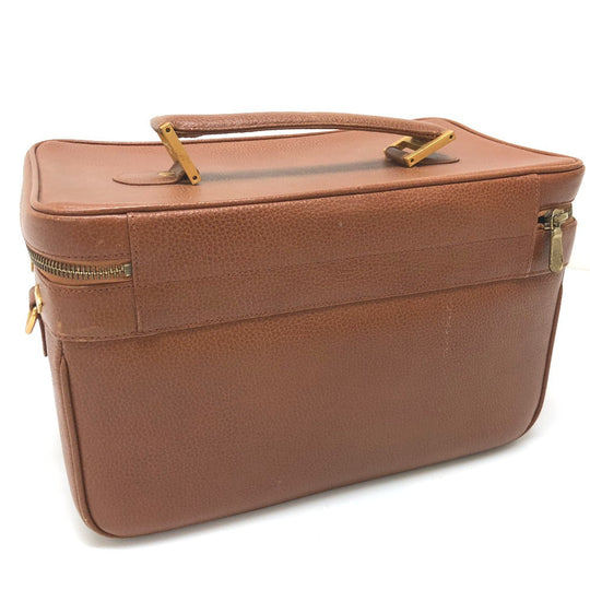 MCM Handbag leather Brown Vanity bag box Women Secondhand Authentic