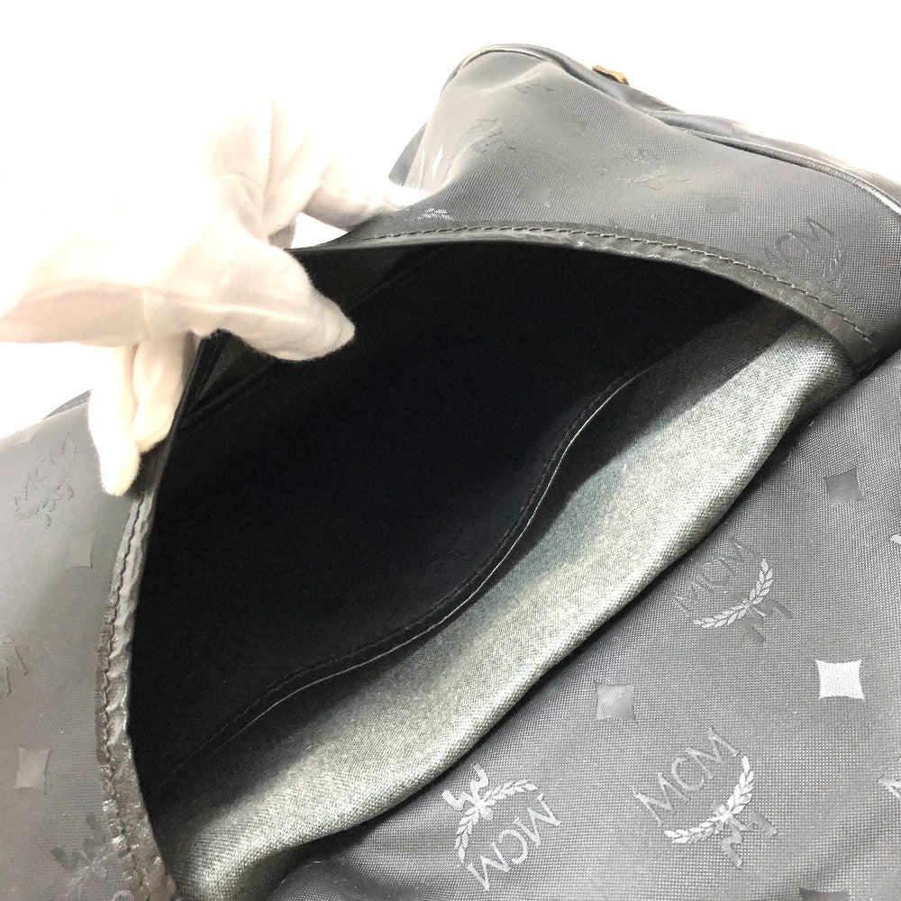 MCM Shoulder Bag PVC / Leather black Crossbody Logogram Women Used Authentic