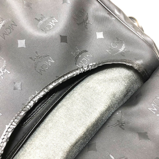 MCM Shoulder Bag PVC / Leather black Crossbody Logogram Women Used Authentic