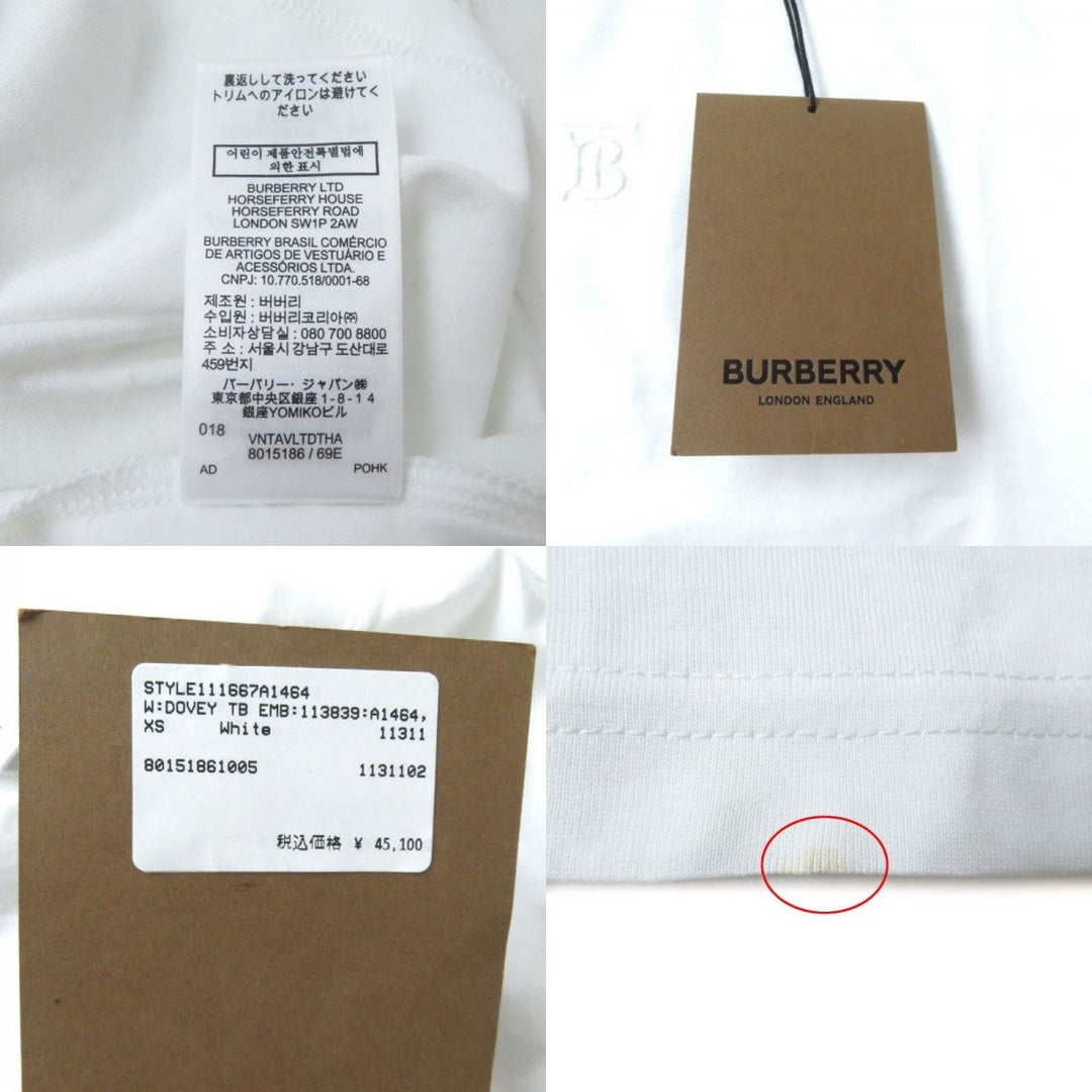 BURBERRY LONDON tops cotton white XS