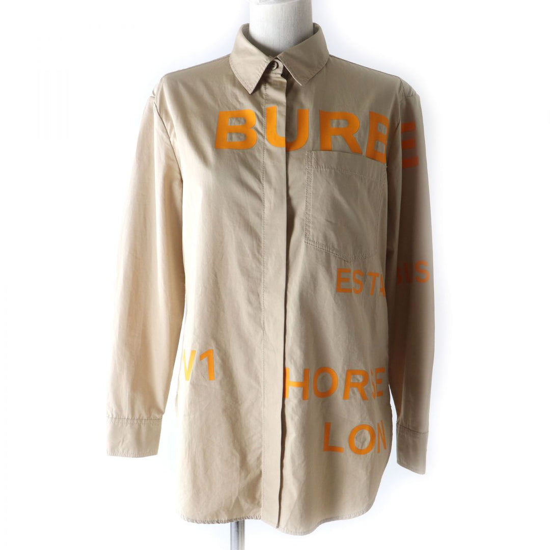 BURBERRY LONDON Long sleeve shirt 8029006 cotton Beige x orange 34