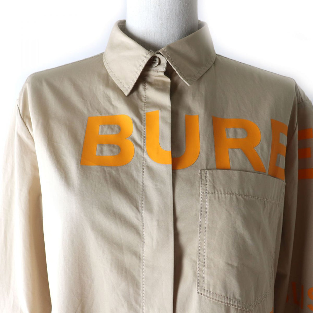 BURBERRY LONDON Long sleeve shirt 8029006 cotton Beige x orange 34