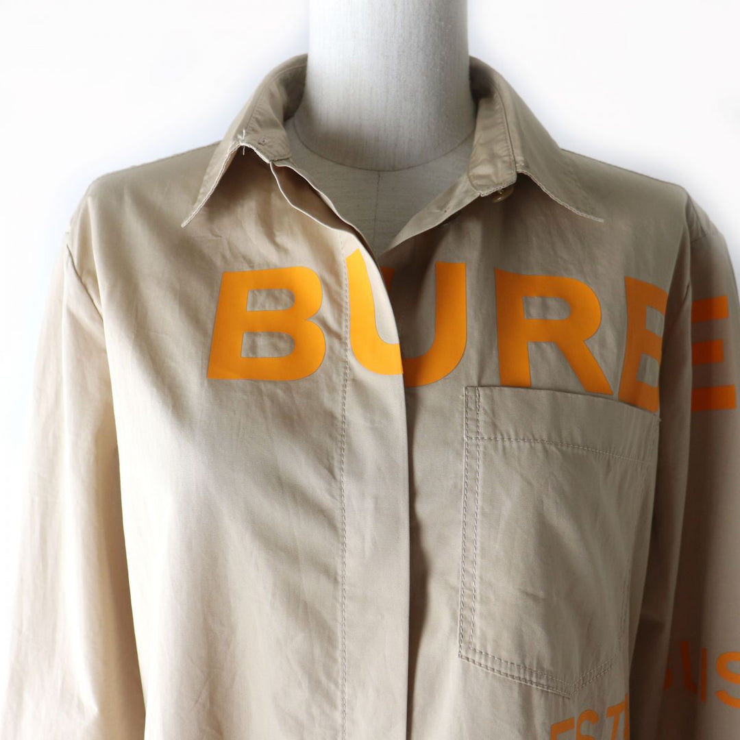 BURBERRY LONDON Long sleeve shirt 8029006 cotton Beige x orange 34