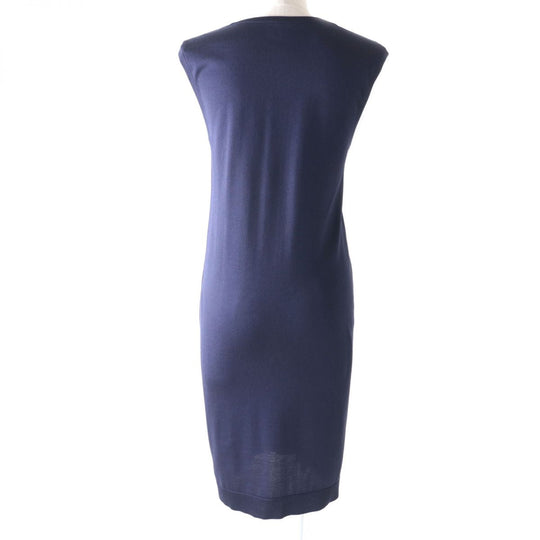 HERMES one piece cotton Navy 34