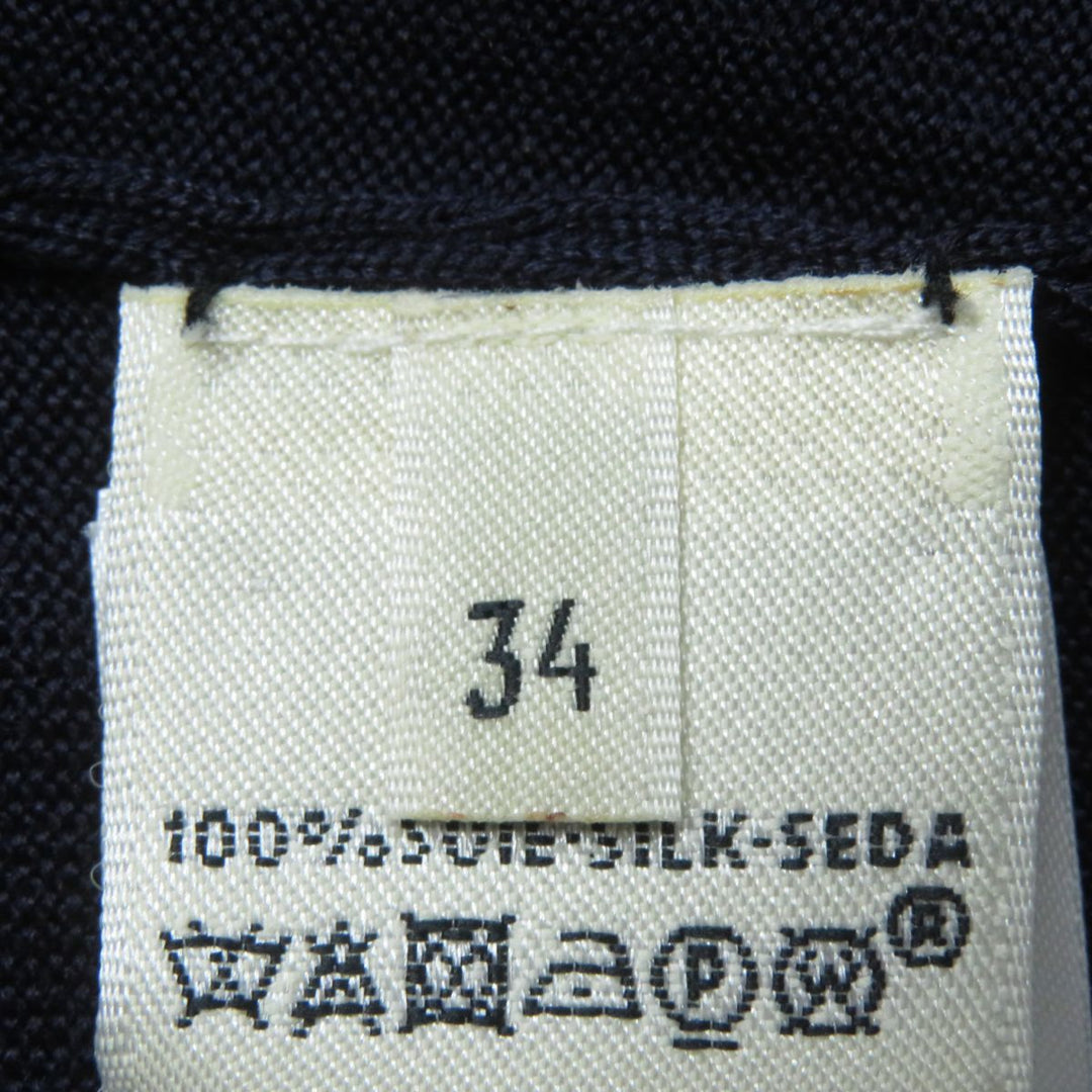 HERMES one piece cotton Navy 34
