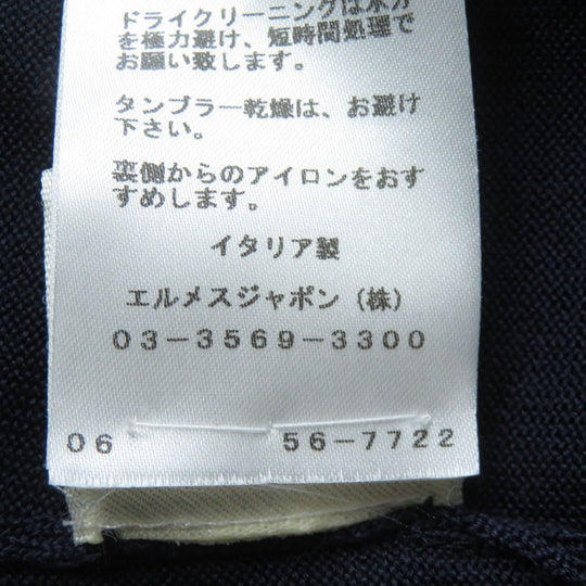 HERMES one piece cotton Navy 34