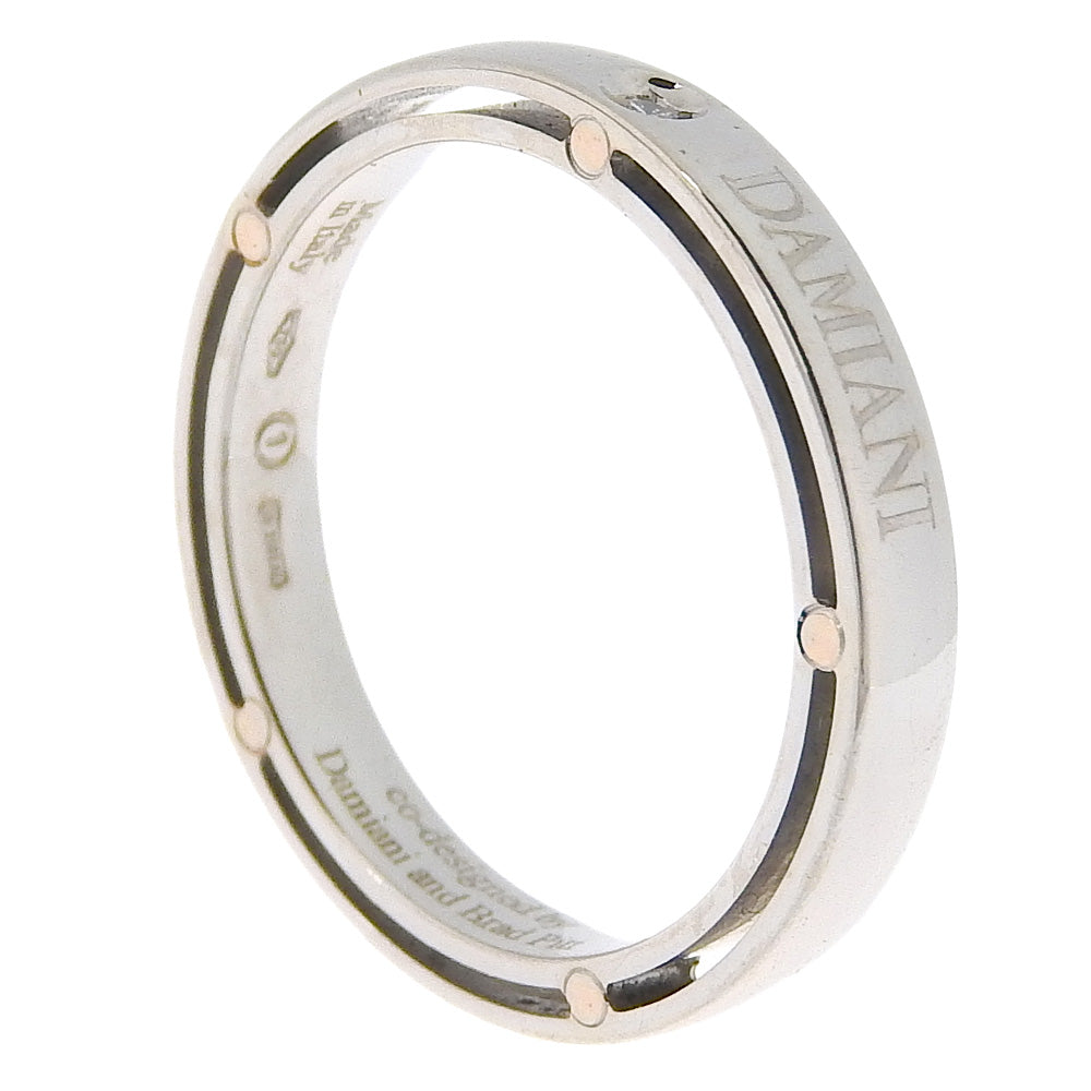 Damiani Ring K18 White Gold, Diamond Silver 1P diamond D side Women Used Authentic