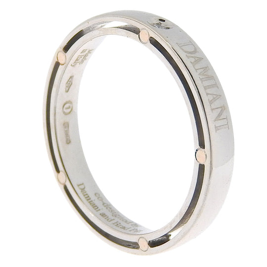Damiani Ring K18 White Gold, Diamond Silver 1P diamond D side Women Used Authentic