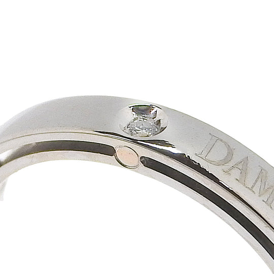 Damiani Ring K18 White Gold, Diamond Silver 1P diamond D side Women Used Authentic