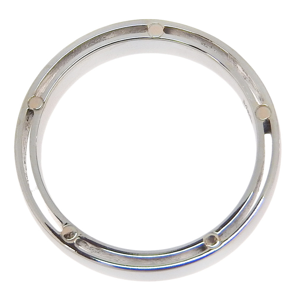 Damiani Ring K18 White Gold, Diamond Silver 1P diamond D side Women Used Authentic