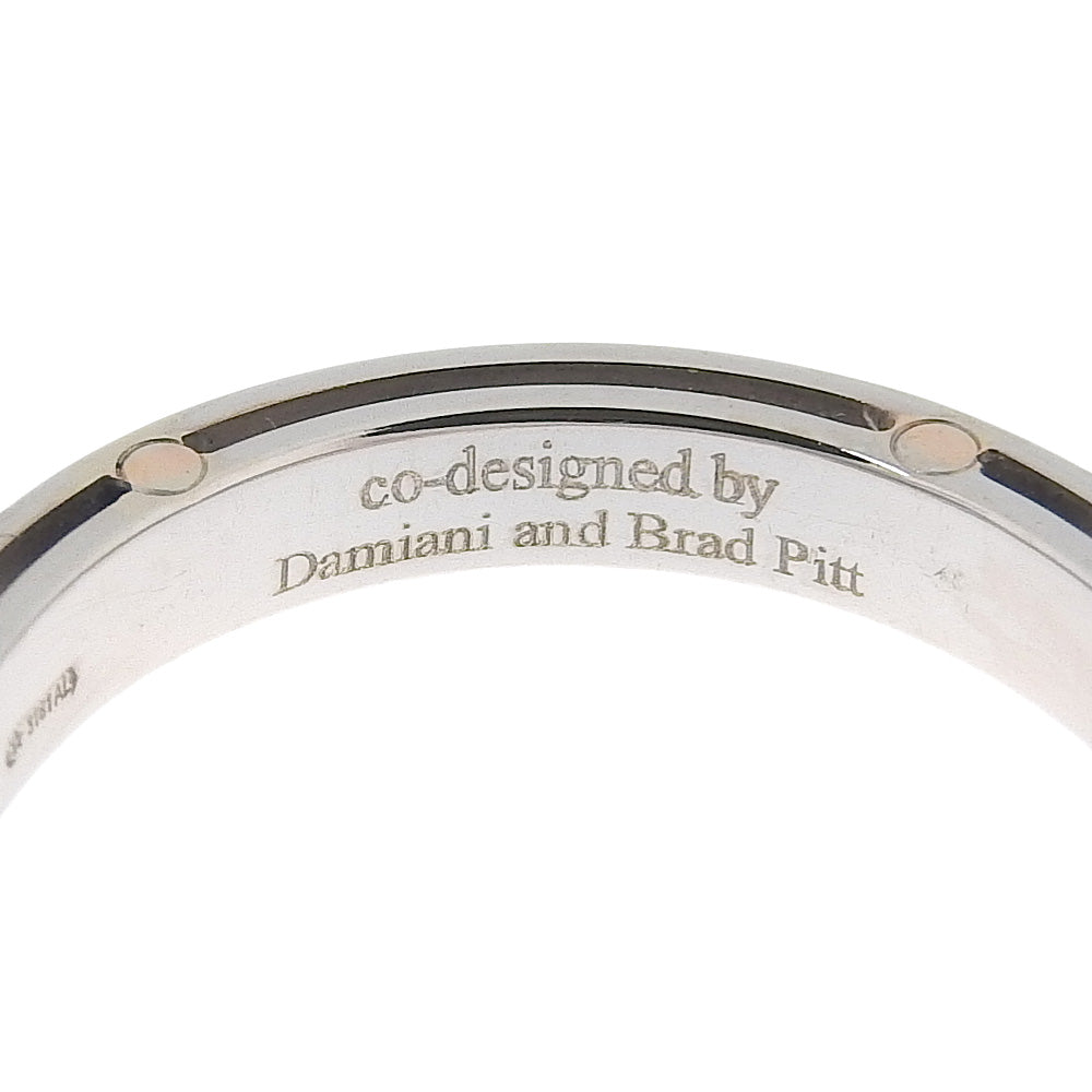 Damiani Ring K18 White Gold, Diamond Silver 1P diamond D side Women Used Authentic