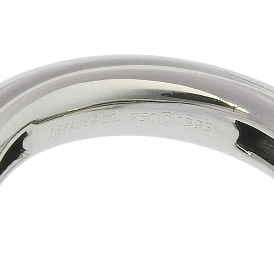 TIFFANY&Co. Ring K18 white gold Silver Friendship Women Used Authentic