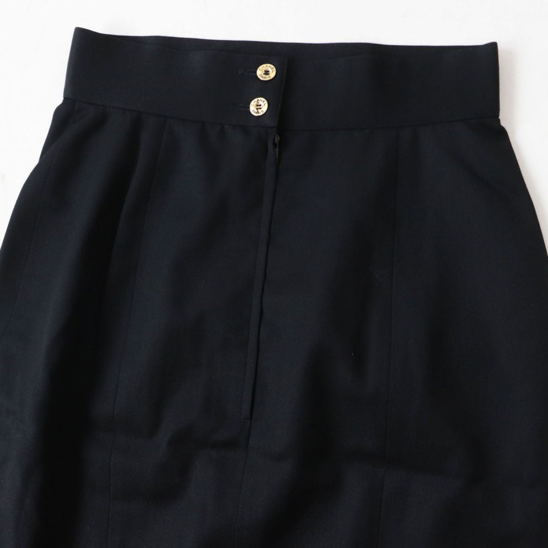 CHANEL skirt wool black 34