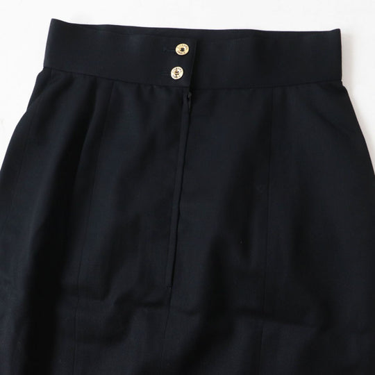 CHANEL skirt wool black 34