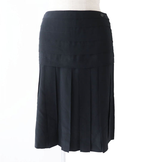 CHANEL skirt silk black 34