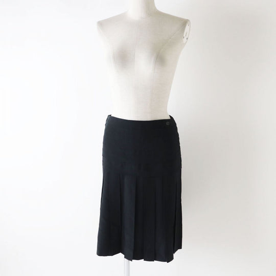 CHANEL skirt silk black 34