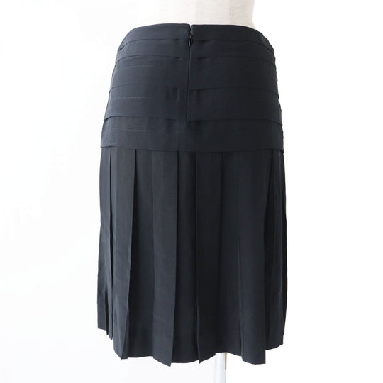 CHANEL skirt silk black 34