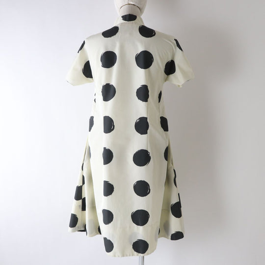 MARNI one piece polyester White x Black Dot Pattern 38