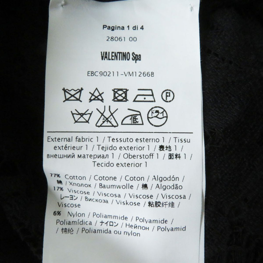 VALENTINO Cut cotton black XS