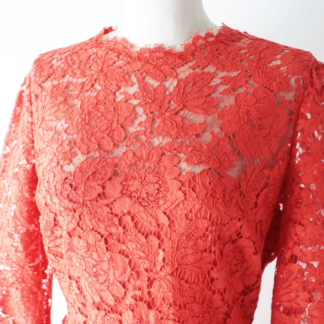 VALENTINO one piece cotton Red/Vermilion 42