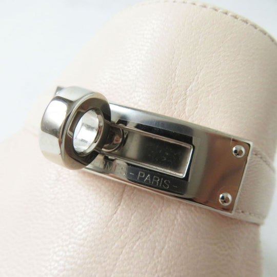 HERMES Sandals leather Purple x Light Pink x Silver Metal 36