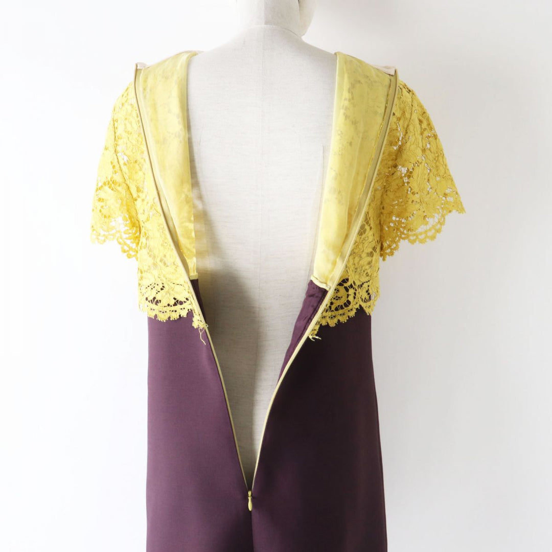 VALENTINO one piece Virgin wool Yellow x Purple x Khaki 42